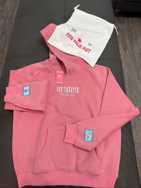 Pink Palm Puff Sweaters - Pink Palm Puff *Meet Me In Miami* - Pink